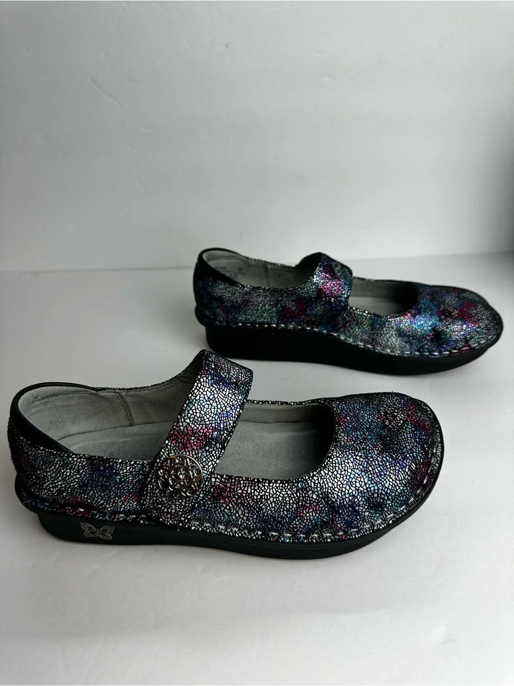 Alegria Paloma Mary Jane's Women's Size 9 EU 39 Shoes Rainbow Black FLAW